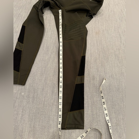 Athleta Moto “gleam” leggings olive green - Picture 14 of 15